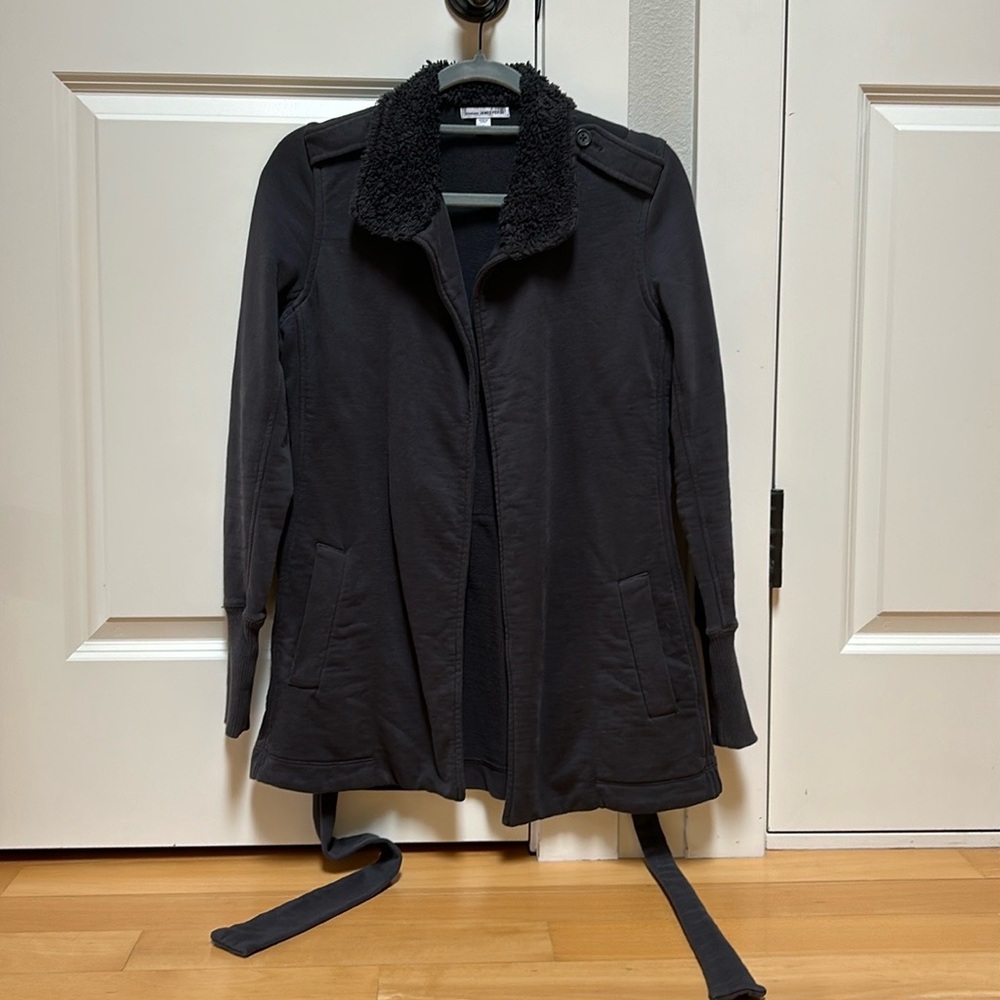 James Perse Cotton Fur Coat, Size 1
